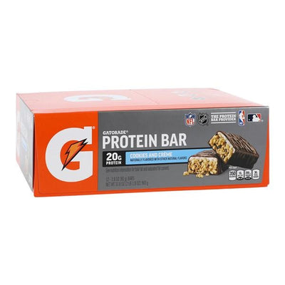 Quaker Oats Company Gatorade Protein Bar Cookies 'N Cream 2.8oz Bag-In-Box 12/Case - 10430