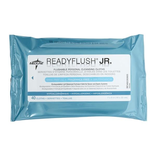 Medline Industries Inc ReadyFlush Jr. Wipes Disposable 960/Case - MSC263820