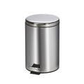 Clinton Industries, Inc. Can Trash Stainless Steel/Enamel Finish Small Step-On Pedal Full-Width Hinge Lid Self-Closing With 2 Biohazard Labels Each - TR-13S