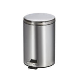 Clinton Industries, Inc. Can Trash Stainless Steel/Enamel Finish Small Step-On Pedal Full-Width Hinge Lid Self-Closing With 2 Biohazard Labels Each - TR-13S