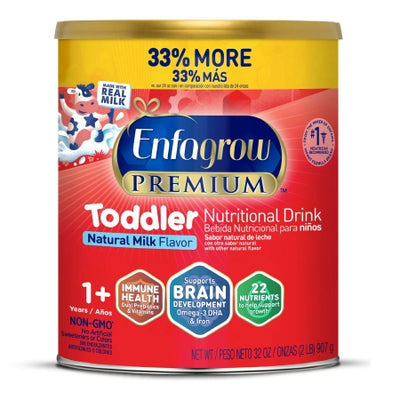 Mead Johnson Pediatric Oral Supplement Enfagrow Premium™ Toddler Next Step® Natural Milk Flavor 24 oz. Can Powder - M-1065820-1704 - Case of 4
