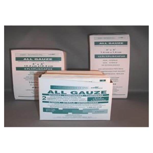 AMD Ritmed Econo Cotton Gauze Sponge 2x2" 12 Ply Non-Sterile LF - B3002