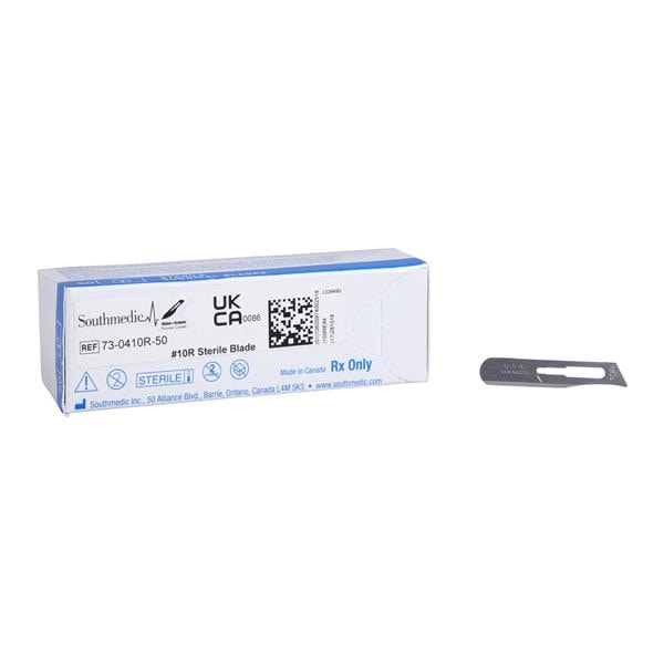 Southmedic Inc. -Stainless Steel/Polymer Coating Sterile Dermaplaning Blade #10R 73-0410R-50