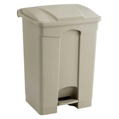 Safco Products Can Trash Plastic Large Step-On Pedal Flat Lid Self-Closing Each - 9922TN
