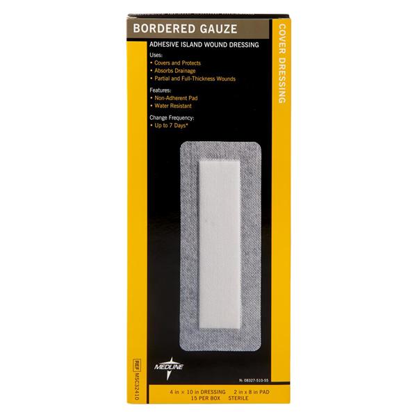 Medline Industries Inc Gauze Island Dressing 4x10" Sterile Adhesive - MSC32410