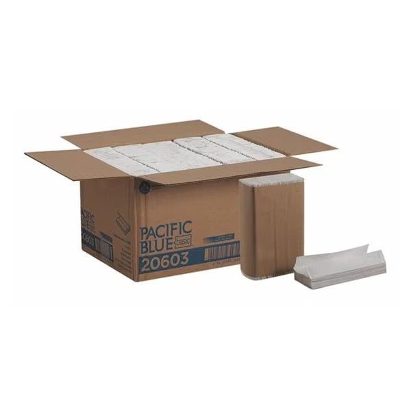 Georgia Pacific -Pacific Blue Basic Paper Towel C-Fold Disposable Paper 10.1 in x 13.2 in White 10 Pack 2400/Case 20603