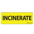 Precision Dynamics Corp. Label Paper Incinerate Yellow 2-15/16x1" 1" Core 5/Box - MV06SY2591R