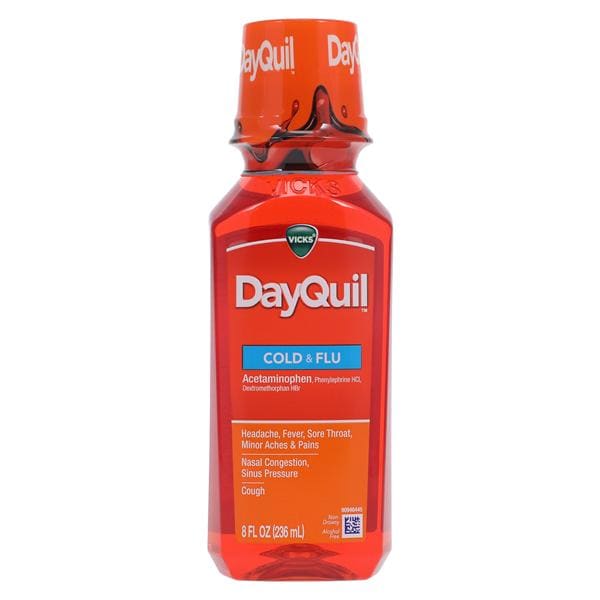 Procter & Gamble Dist Dayquil Cold/Flu Liquid 650/20/10mg 8oz/Bottle, 12 BT/CA - 2390001435