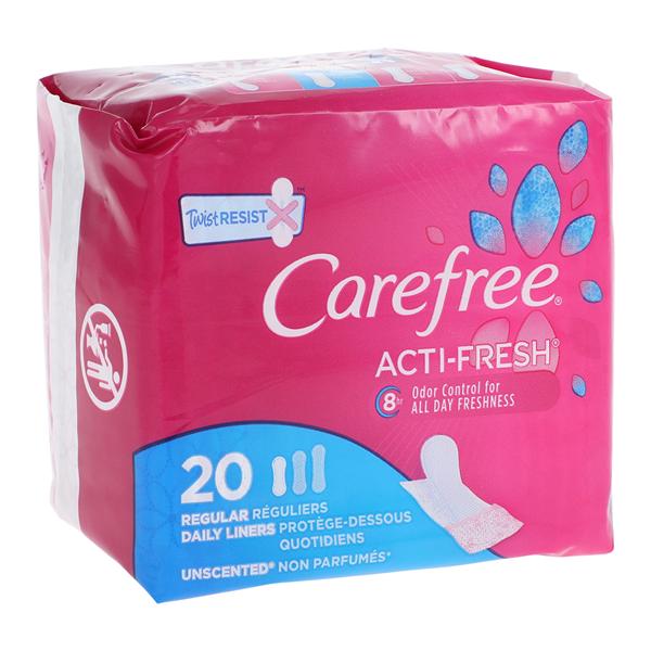 Edgewell Personal Care Brands Carefree Acti-Fresh Pantiliners Regular Unscented 20/Package - 4362224