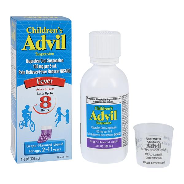 Haleon Company Advil Children NSAID Liquid 100mg Grape 4oz/Bottle, 36 BT/CA - F00573017130A