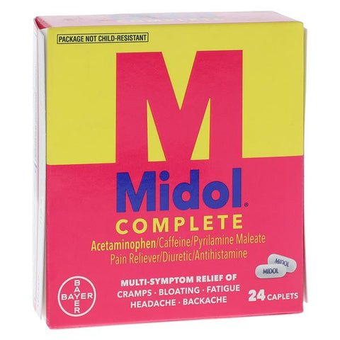 Bayer Consumer Products Midol Complete Menstrual Cramp Caplets 15/500/60mg 24/Bottle - 2612778