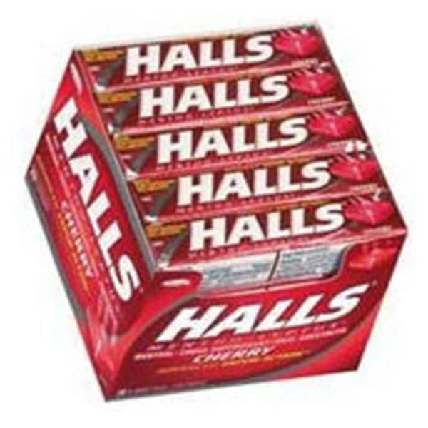 Mondelez International, Inc. Halls Cough Drops 6.8mg Cherry 9x20/Package - 2579266