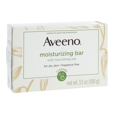 Johnson & Johnson Consumer Aveeno Moisturizing Soap 3.5oz Dry Skin 3.5oz/Each, 24 EA/CA - 100362300