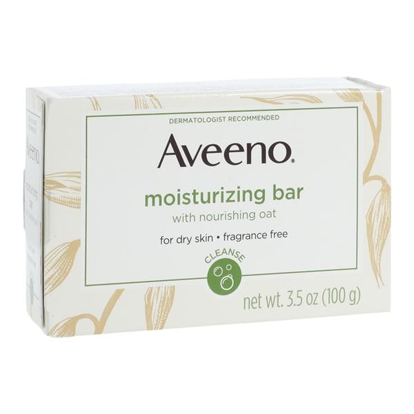 Johnson & Johnson Consumer Aveeno Moisturizing Soap 3.5oz Dry Skin 3.5oz/Each, 24 EA/CA - 100362300