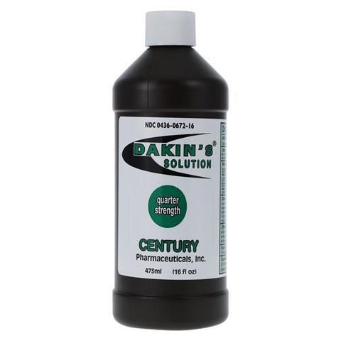 Century Pharamaceuticals, Inc Dakins Solution Quarter Strength 0.125% 16oz/Bottle - 3906252