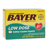 Bayer Consumer Products Bayer Aspirin NSAID Tablets 81mg 120/Bottle - 4212809