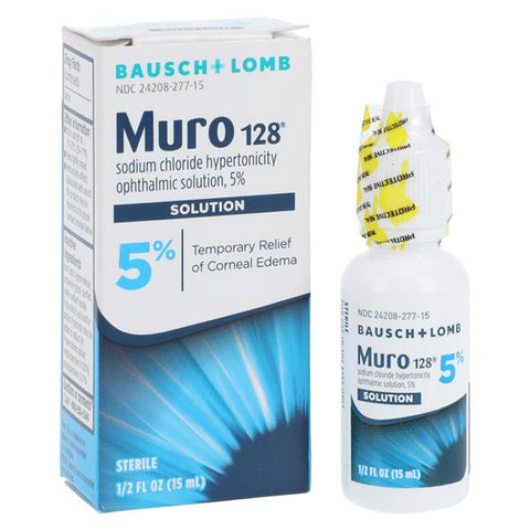 Valeant Pharmaceuticals Muro 128 Solution Sodium Chloride 5% 15ml/Bottle - 1370626