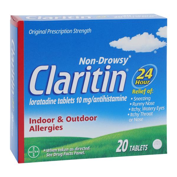 Bayer Consumer Products Claritin Allergy Oral Tablets 10mg 20/Box - 3435120
