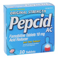 Johnson & Johnson Consumer Pepcid AC Antacid Tablets 10mg Original 30/Package, 36 PK/CA - 048723000