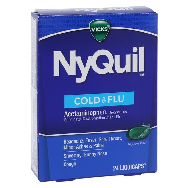Procter & Gamble Dist Nyquil Cold/Flu LiquiCaps 10mg 24/Box, 24 BX/CA - 2390001440