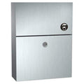 American Specialties, Inc Cabinet Napkin Disposal Hinge Lid Self-Closing Surface Mount With Safety-Edged Finger Grip Each - 10-0473-A