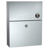 American Specialties, Inc Cabinet Napkin Disposal Hinge Lid Self-Closing Surface Mount With Safety-Edged Finger Grip Each - 10-0473-A