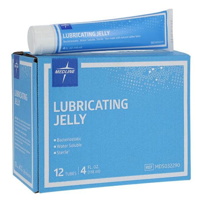 Medline Industries Inc Lubricating Jelly 4oz Flip Top Tube 12/Box, 6 BX/CA - MDS032290