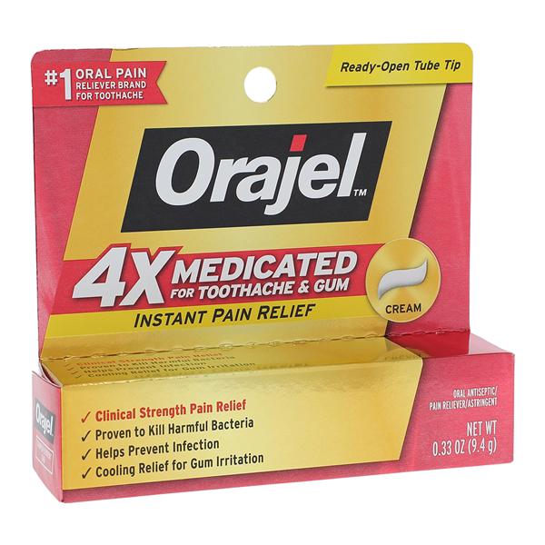 Church Dwight Orajel Severe Pain Relief Anesthetic Cream 0.2 .33oz/Tube - 3880069
