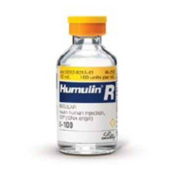 Eli Lilly Humulin R Insulin Injection 100u/mL 10mL/Vl - 1325240
