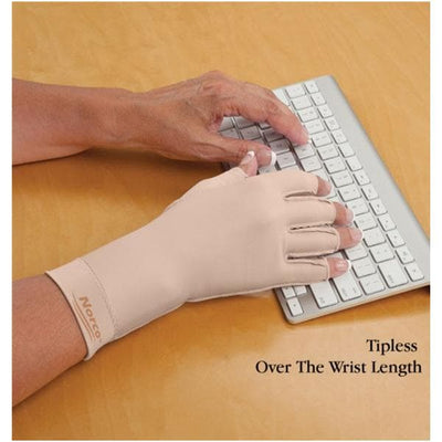 Northcoast Medical, Inc -Norco Therapeutic/Compression Glove Over the Wrist Tipless Finger Right Large Beige NC53227