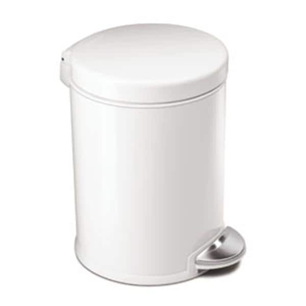 Simple Human Can Trash Plastic 1.2gal Step-On Pedal Flat Lid Self-Closing Each - 110554