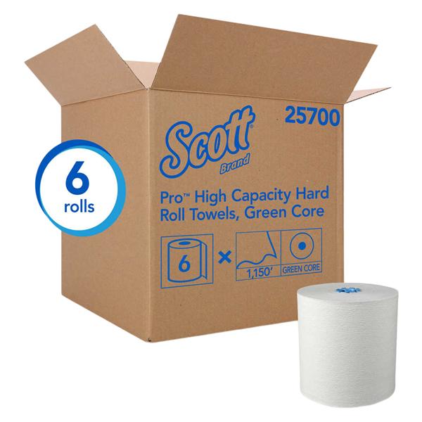 Kimberly Clark Professional Towel Paper Scott 7.5"x1150' Hard Roll 6/Ca 6/Case - 25700