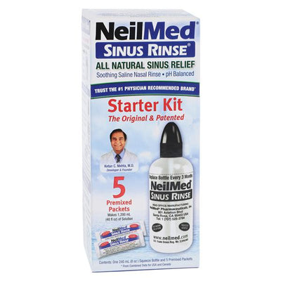 Neilmed Pharmaceuticals NeilMed Sinus Rinse Nasal Wash Solution Starter Kit 5ct Packet Each - 3499399