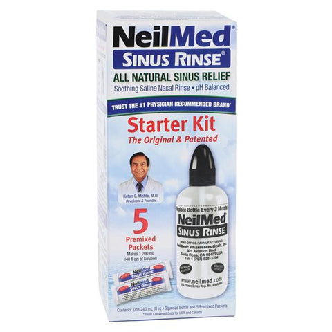 Neilmed Pharmaceuticals NeilMed Sinus Rinse Nasal Wash Solution Starter Kit 5ct Packet Each - 3499399