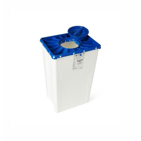 Abm North America Corp -PGII Sharps Container 18gal White 15.91x13.19x25.20" Port Lid Plastic Reusable 7/Case MDS707318