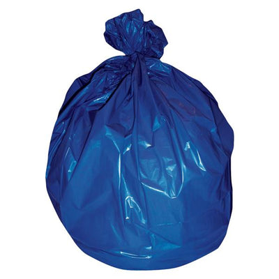 Heritage Bag Company Bag Trash 20-30gal HDPE 14mic Cordless Closure 31x43" Blue Coreless Roll 250/Case - Z6143HX R01