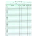 POS Paper Compliance Program Sign In Sheet 11 5/8 in x 8.5 in Light Green 125/Case - W-PSGN-GN