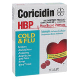 Bayer Heathcare Pharmaceutical Coricidin HBP Cold/Flu Tablets 325mg 20/Package - 4965414