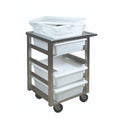 Mass Medical Storage  Transport Cart 21x24.4x35.75" (4) All Wheel Caster- M6204SS