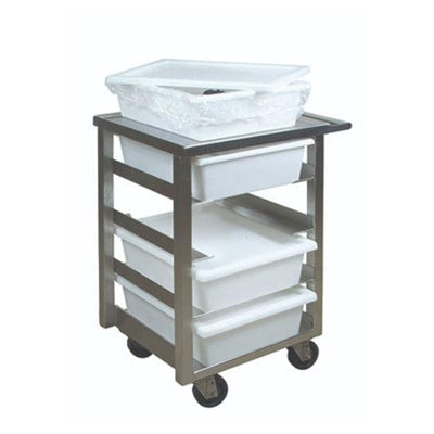 Mass Medical Storage  Transport Cart 21x24.4x35.75" (4) All Wheel Caster- M6204SS