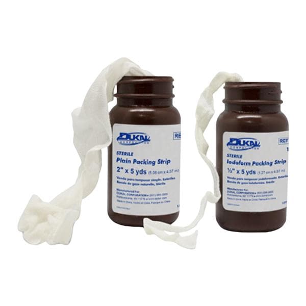 Dukal LLC Gauze Plain Packing Strip 2"x5yd Sterile Not Made With Natural Rubber Latex - 263