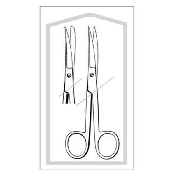 Sklar Instruments -Econo Operating Scissors Curved 5-1/2" Stainless Steel Sterile Disposable 25/Box 96-2526