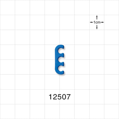 3-Channel Multi-Cavity Clip, Dark Blue - 0.157 inch Channel (4 mm) - 12507