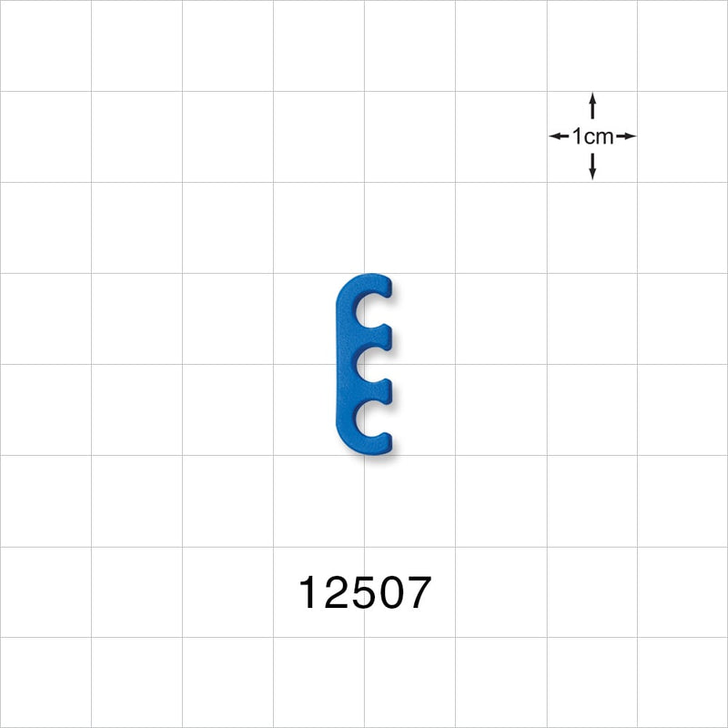 3-Channel Multi-Cavity Clip, Dark Blue - 0.157 inch Channel (4 mm) - 12507