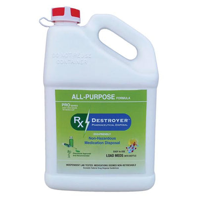 C2R Global Manufacturing Inc Rx Destroyer Pro Pharmaceutical Waste Container 1gal 3000 Pill 4/Case - RX1.0PRO
