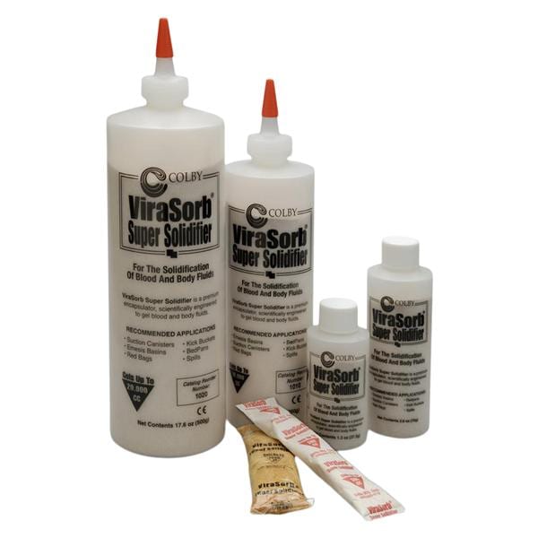 Aspen Surgical -ViraSorb Spill Solidifier White <1200cc Single-Use Screw Top Bottle Non-Sterile For Hazardous Waste Disposal 96/Case 1000