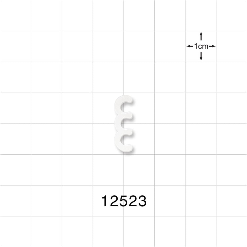 3-Channel Multi-Cavity Clip, Natural - 0.143 inch Channel (3.63 mm) - 12523