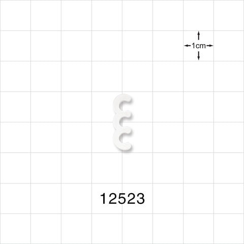 3-Channel Multi-Cavity Clip, Natural - 0.143 inch Channel (3.63 mm) - 12523