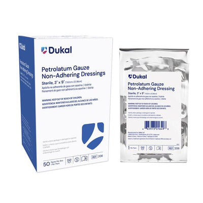 Dukal LLC Gauze Petrolatum Dressing 3x9" Not Made With Natural Rubber Latex - 206