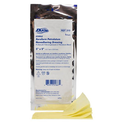 Dukal LLC Gauze Xeroform Dressing 5x9" Sterile Bismuth Tribromophenate LF - 213
